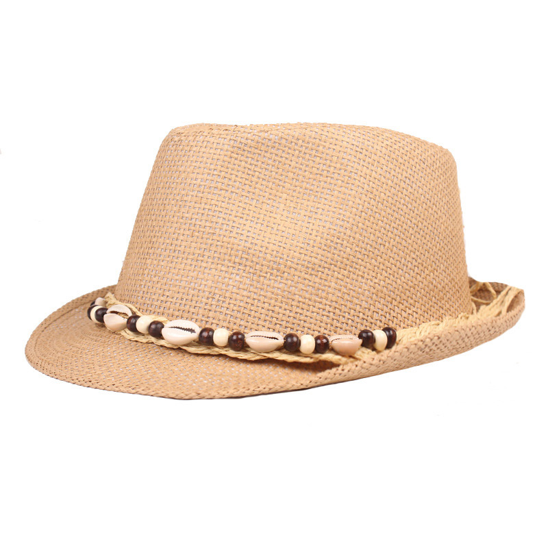 Ứng dụng Mens Shell Beach Sun Straw Trilby Hat