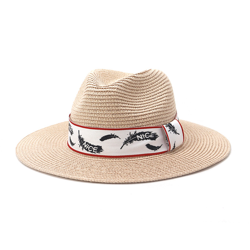 Logo tùy chỉnh Mens Fedora Mũ rơm